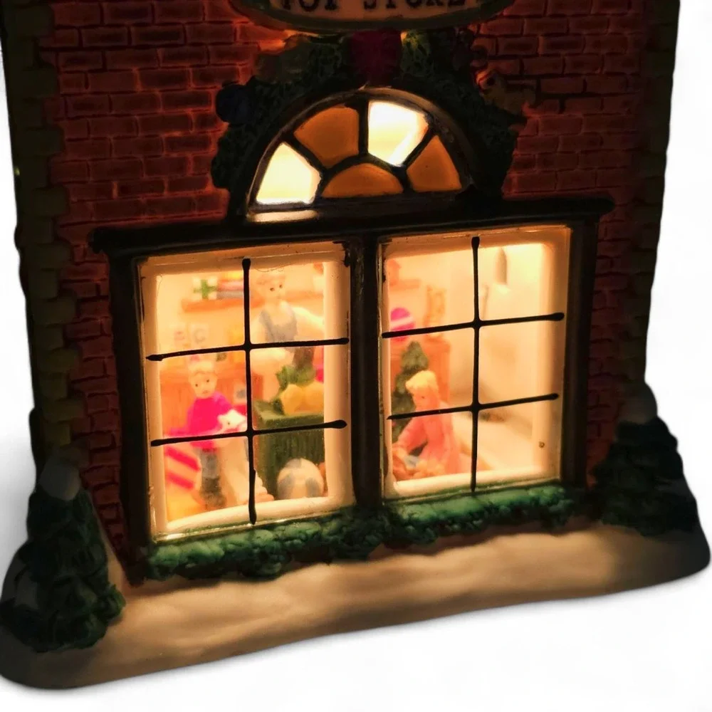 Santa's Workbench Tollund's Toy Store Interior View Lighted Village